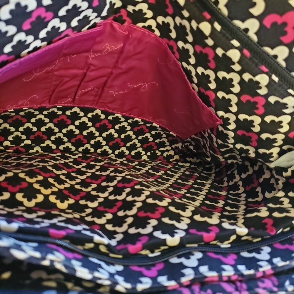 🇺🇸Vera Bradley Black and Fuchsia Shoulder Bag - Picture 3 of 12